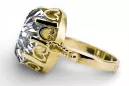 Stil Vintage Inel Zircon Aur galben 14K vrc134y